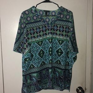 Black Label by Chino multi colored blouse